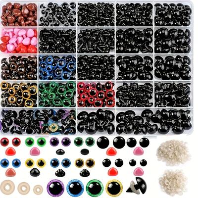 TEMU 1100pcs Doll Eyes And Nose Making Kit - Sizes And Colors, Suitable For Crochet Dolls, Plush Animals And Teddy , Ideal Diy Handmade Set For Beginners And Hobbyists Image