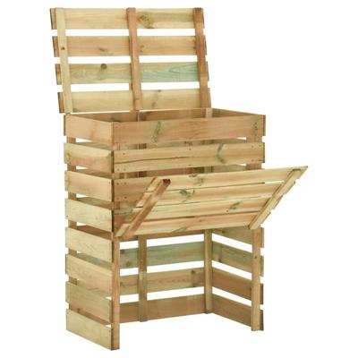 TEMU Slatted Composter 80x50x100 Cm Pine Wood Impregnated Image