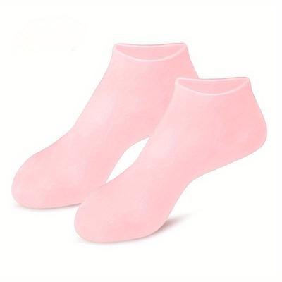 TEMU 2pcs Silicone Moisturizing Gloves And Socks Set - , Hand And Foot Care Set, For Soft Light Beige Image