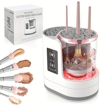 TEMU Electric Makeup Brush Cleaner - 3-in-1 Automatic Makeup Brush Cleaner Drying & Storage - Convenient And Versatile To Use For Cleaning Hygienic Cosmetics. Image