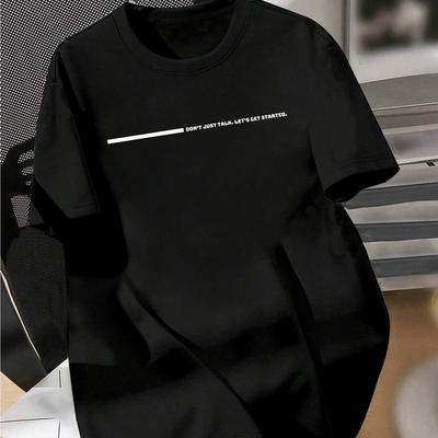 TEMU New Launches A Stylish And Round-neck Short-sleeve T-shirt For Plus-size Men, Plus Size Image