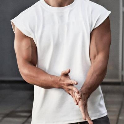 TEMU Handaiwei Men's Athletic Tank Top - Moisture-wicking Polyester, Regular Fit Sleeveless Shirt For Gym, Running, Hiking & Casual Summer Wear - Solid Black, Gym Apparel, Breathable Fabric Image