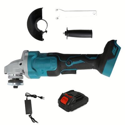 TEMU 21v Brushless Angle Grinder 125mm Cordless Electric Angle Grinder 12000 Rpm Polishing And Sanding Machine For Diy/construction/woodworking Image