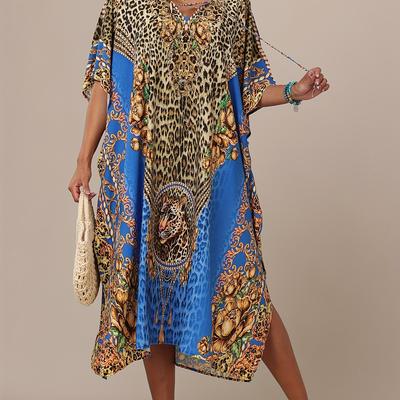 TEMU Colorful Women's Kaftan Dresses, Mrs. Style , And Beach Cover-ups For Swimsuits. Image