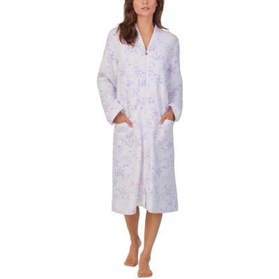 Long-sleeve Waltz Zip Robe - Gray - Eileen West Nightwear