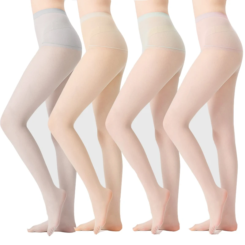 1/4 Paar nahtlose Nylon-Strumpfhose, 5-Denier, nahtloser Schritt, ultradünne, durchsichtige Strumpfhose, seidige Kontrolloberteil-Strumpfhose, Sommerstrumpf Image
