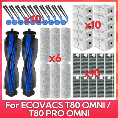Ersatzteile für ECOVACS T80 PRO OMNI / T80 OMNI Saugroboter: Hauptrolle, Mopp-Tuch, Seitenbürste, Image