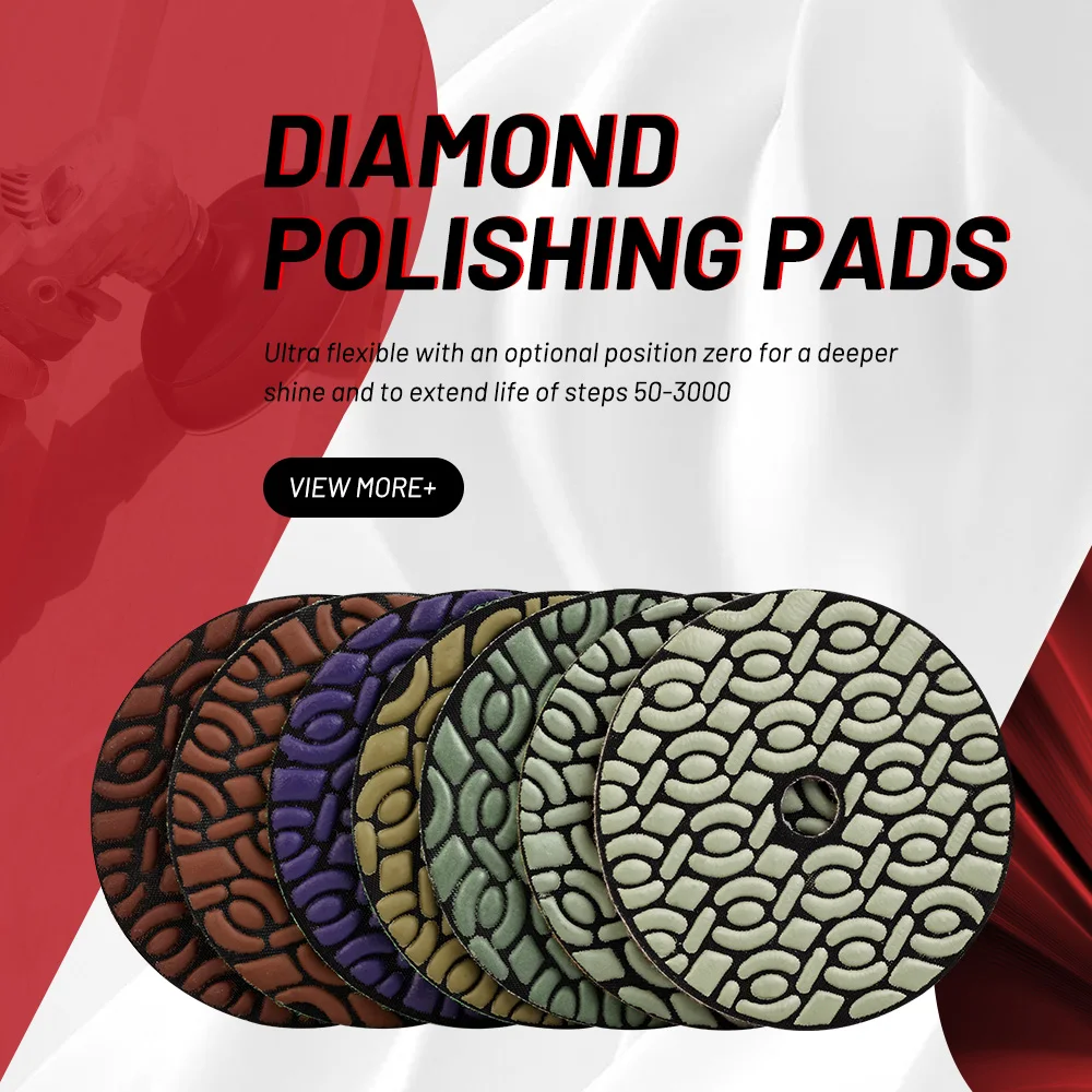 Casaverde 1 Stück 4 Zoll Trockenpolierpad, scharfe, flexible 100 mm Diamantpolierpads zum Schleifen und Schleifen von Granit, Marmor, Stein Image