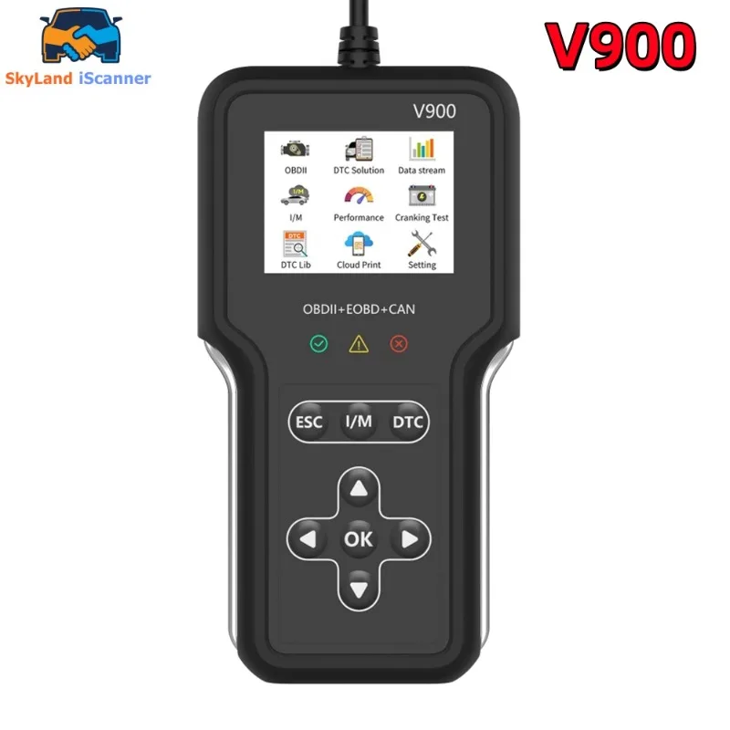 2025 Neue V900 Multifunktionale Fahrzeug Fehlerdiagnose OBD II/EOBD V900 Handheld Tragbares Codeleser-Scanner-Tool