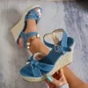 Plus Größe 36-42 Schuhe für Frauen 2025, Sommer Mode Frauen Plattform Keile Sandalen Casual Alias
