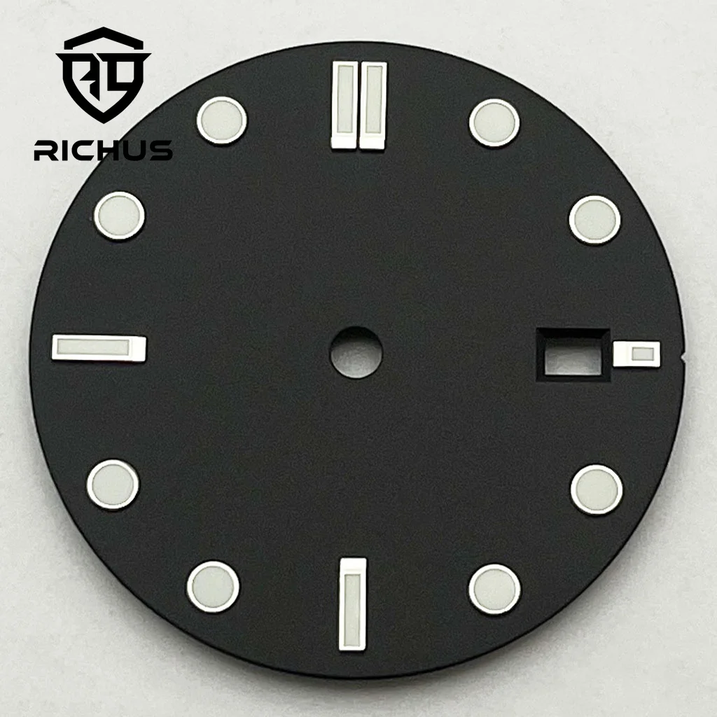 RICHUS NH35 Zifferblatt 32 mm Blau Schwarz Grün Weiß Zifferblatt Blau Grün Leuchtend Fit NH34 NH35 NH36 Uhrwerk
