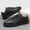 Marke Herren-Freizeitschuhe aus echtem Leder, klassische schwarze flache Sportschuhe, Outdoor-Höhlen, weiße Turnschuhe, große Größe: 36–47 Mo-y