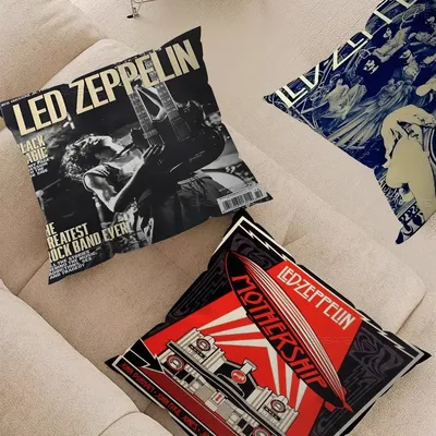 Band L-Led Z-Zeppelin Pillow Anime Pillow Sofa Bed Head Pillow Cover Cushion Cover 45x45 Cm Fashion Image