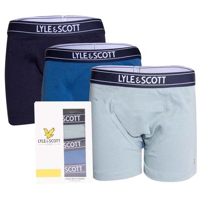 Lyle & Scott - "Chadwick" Boxershorts für Jungen(3er-Pack) (Hellblau/Blau/Marineblau) Image