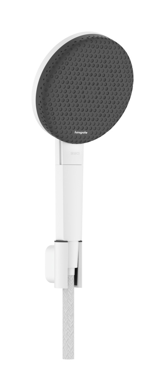 Hansgrohe Porterset Raindance Alive Select S 125 3jet EcoSmart m.Schl. 1600mm mattweiss, 24611700 24611700 Image