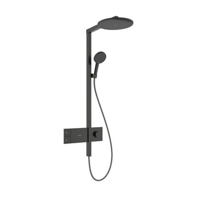Hansgrohe Showerpipe Raindance Alive S 300 1jet EcoSmart mit Thermostat brushed black chrome , 245 24583340 Image