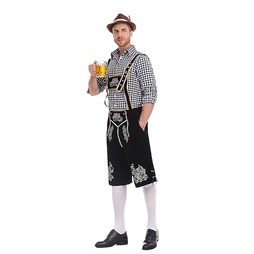 Oktoberfest / Bier Karneval Cosplay Kostüm Cosplay Erwachsene Herren Oktoberfestbier Party Einfaches Karnevalskostüm Verkleiden Image