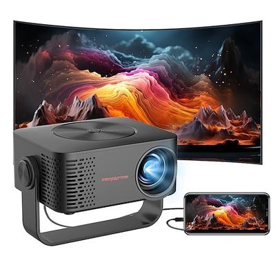 tragbarer Projektor natives 1080p 4k Autofokus und Trapezkorrektur 360° verstellbarer Ständer abnehmbar tragbar Image