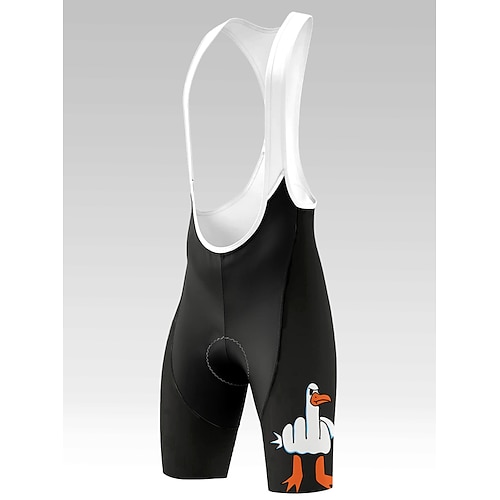Herren Grafik Tiermotiv Fahrradträgerhose 3D gepolsterte Shorts Fahhrad Trägerhose Sport Sonnenschutz 3D-Polster Schnelltrocknend Feuchtigkeitsableitend Schwarz Bekleidung Fahrradbekleidung
