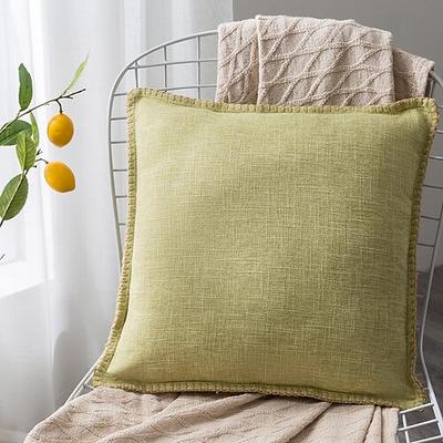 Baumwoll-Leinen Kissenbezüge Sofa Kissenhülle Heimdekoration für Wohnzimmer Schlafzimmer ideale Geschenke Beige Blau Rot Image