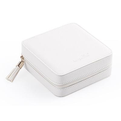 Reise-Schmuckschatulle mit Spiegel, tragbare Schmuckaufbewahrungsbox aus PU-Leder, multifunktionale Schmuckschatulle für Ohrringe, Ringe, Halsketten und Accessoires Image