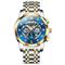 OLEVS Herren Mechanische Uhr Luxus großes Ziffernblatt Hohles Skelett Automatisch Selbstaufziehend Mondphase Leuchtende Stahl Armbanduhr