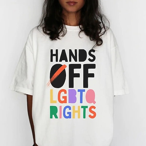 T-Shirt Pride-Shirts Charakter Retro Vintage T-Shirt Ärmel Grafik für Paar Herren Damen Erwachsene Heißprägen für Maskerade Pride Parade Pride-Monat Image