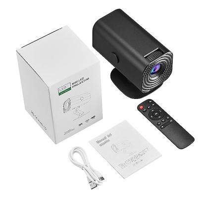 Mini-Smart-Projektor 30000 Lumen, 1080p-Unterstützung, 300-Zoll-Display, 180°-Drehung, manueller Fokus, hoher Kontrast, intelligenter Chip für Gaming Image