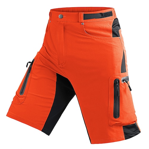 Herren Taktische Shorts Cargo-Shorts Shorts Wander-Shorts Reißverschlusstasche Mehrere Taschen Farbblock Komfort tragbar Knielang Outdoor Sport Täglich Mode Lässig Schwarz Marinenblau Image