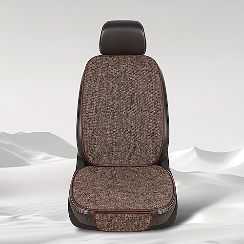 Hochwertiges Leinen Autositzkissen Rutschfest Schmutzresistent Bequem Maschinenwaschbar Ganzjahres Universelle Passform Image