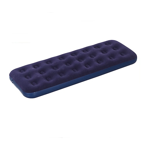 tragbare Luftmatratze blau faltbare Outdoor-Camping-Luftbeflockungsbett-Schlafmatte Image