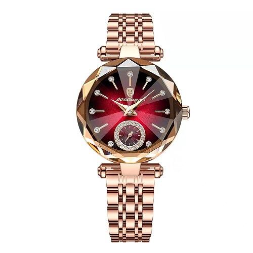 Damen Quarzuhr Armbanduhr Strass Armbanduhr Wasserdicht Dekoration Edelstahlband Beobachten