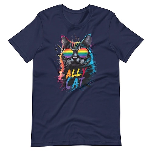 T-Shirt Pride-Shirts Stolz Retro Vintage T-Shirt Ärmel Grafik für Paar Herren Damen Erwachsene Heißprägen für Maskerade Pride Parade Pride-Monat Image