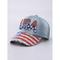 Denim-Baseballkappe mit USA-Strass – glitzernde Mütze mit patriotischer amerikanischer Flagge für Damen und Herren, verstellbares Outfit-Accessoire zum Unabhängigkeitstag am 4. Juli