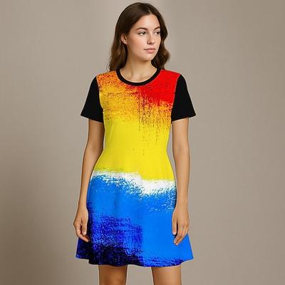 LGBTQ LGBTQ Regenbogen A-Linie Kleid Kinder Erwachsene Damen Mädchen Pride Parade Pride-Monat Karneval Einfaches Karnevalskostüm Image