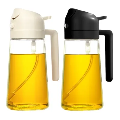 2 in 1 Glass Oil Sprayer & Dispenser Olive Oil Dispenser Bottle Kitchen Salad Olive Oil Spray For