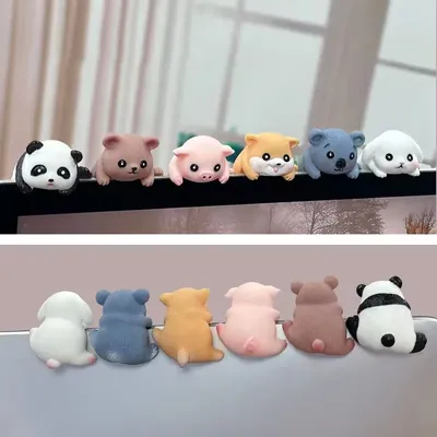 Monitor Decoration Cute Cartoon Animal Car Ornament Auto Interior Dashboard Computer Monitor Screen