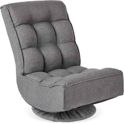 Reclining Folding Floor Gaming Chair for Home,Office,Lounging,Reading w/360-Degree Swivel,4