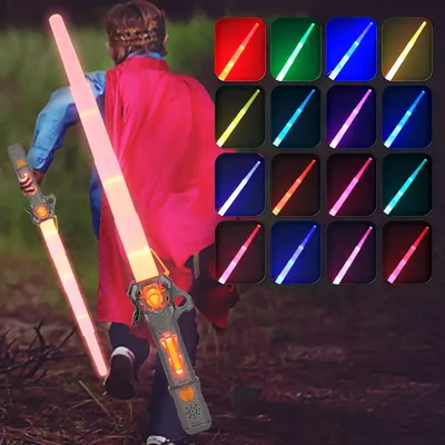 RGB Lightsaber USB Rechargeable 16 Colors RGB Laser Sword With Gravity Sensor Sound Effect Flashing