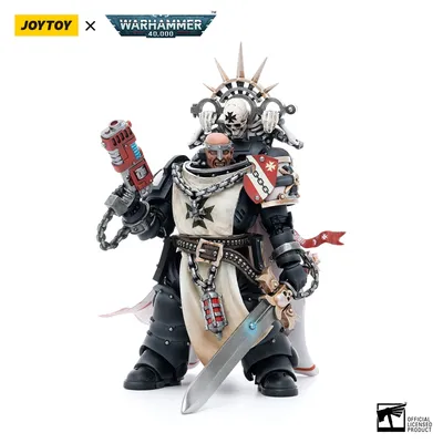 JOYTOY Warhammer 40K 1/18 Action Figure Black Templars Marshal Baldeckrath Anime figures Toys Model
