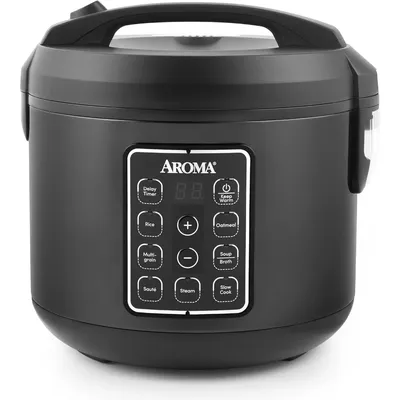 12-Cup (Cooked) Digital Rice & Grain Multicooker , Black