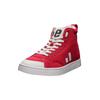Sneaker ETHLETIC "Active Hi Cut", Gr. 44, rot (cranberry rot, just weiß), Obermaterial: 100% Baumwolle; Futter: 100% Baumwolle; Decksohle: 100% Baumwolle; Sohle: 100% Naturkautschuk, Schuhe, Fairtrade Produkt