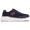 Sneaker LOTTO, Gr. 46, blau (navy, orange), Textil, Synthetik, unifarben mit Farbeinsatz, sportlich, Schuhe, - ohne Bücken & Schnüren