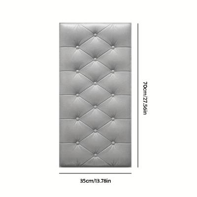 TEMU 10pcs 70×35cm/27.56×13.78in 3d Self-stick Soft Foam Wallpaper, Shapes And Stripes, Peel And Stick, , Anti-collision, Detachable, Straight Match, For Bedroom, Living Room, Kitchen Wall Backsplash Image