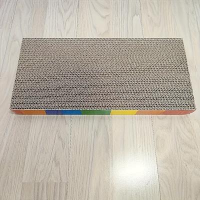 TEMU 1pc Corrugated Cardboard Cat Scratching Pad - 3-in-1 Interactive Scratcher For Indoor Cats, Scratch Surface, Furniture Protector & Resting Mat, Cat Scratcher Image
