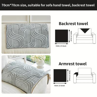 TEMU 1pc T-cushion Sofa Cover, Furniture , Washable, Pet- For Armchair To Sectional Sofas, And Decor - 100% Image