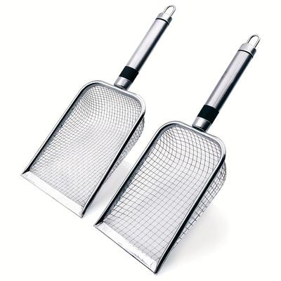 TEMU 2pcs Garden Sieves With Handles - 3.8/5mm Mesh, Ideal For Soil, Compost, Sand & Rock , Gardening Essentials|ergonomic Handles|durable Construction, Garden Tool Set Image