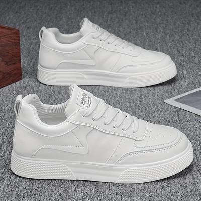 TEMU White Sneakers - Comfortable, Lightweight, Non-slip Casual Shoes For Casual Attire And Outdoor Activities Image