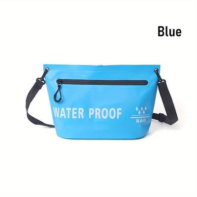 TEMU 1pc Wash Sack Dry Bag Durable Swimming Rafting Kayaking Travel Zipper Handbag 5l River Trekking Floating Boating Swimming Bag Outdoor Sports Image