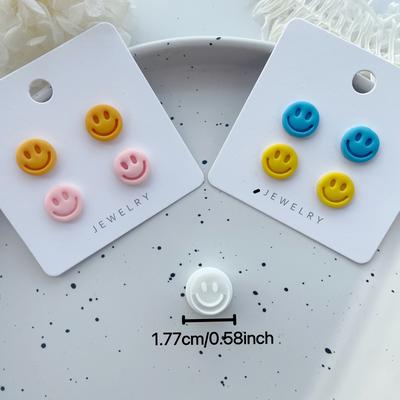 TEMU 1pc Happy Face Ear Stud Clay Cutter, Suitable For Making, Polymer Clay Cutter Image